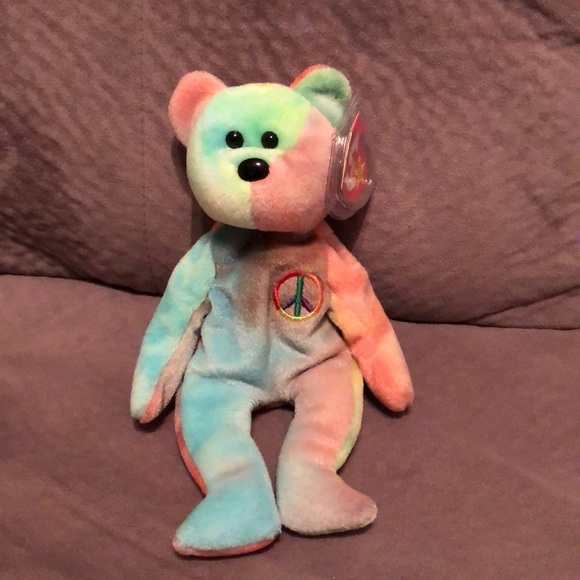 Peace, Millenium,, and 1999 Signature Bears With Case- Beanie Babies Set of 3 - Picture 8 of 15